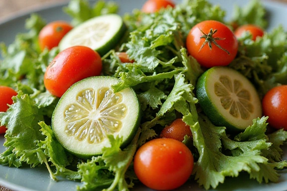 Friss saláta egészséges összetevőkkel